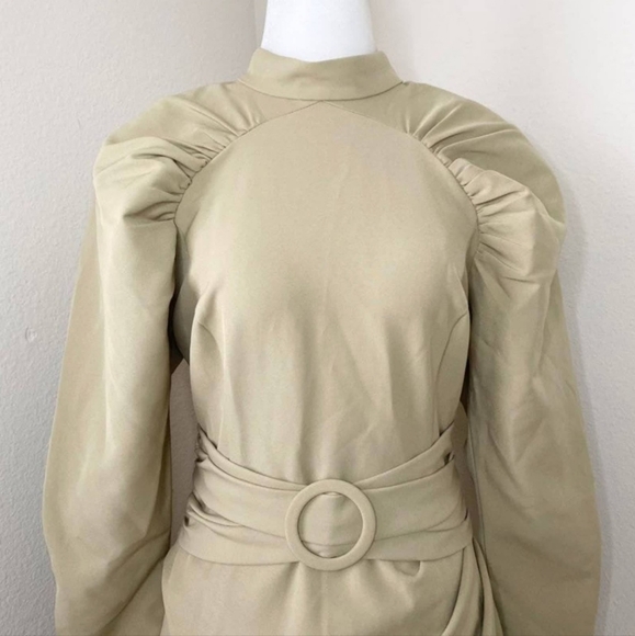 Lavish Alice Khaki Cocktail Dress - Picture 8 of 9